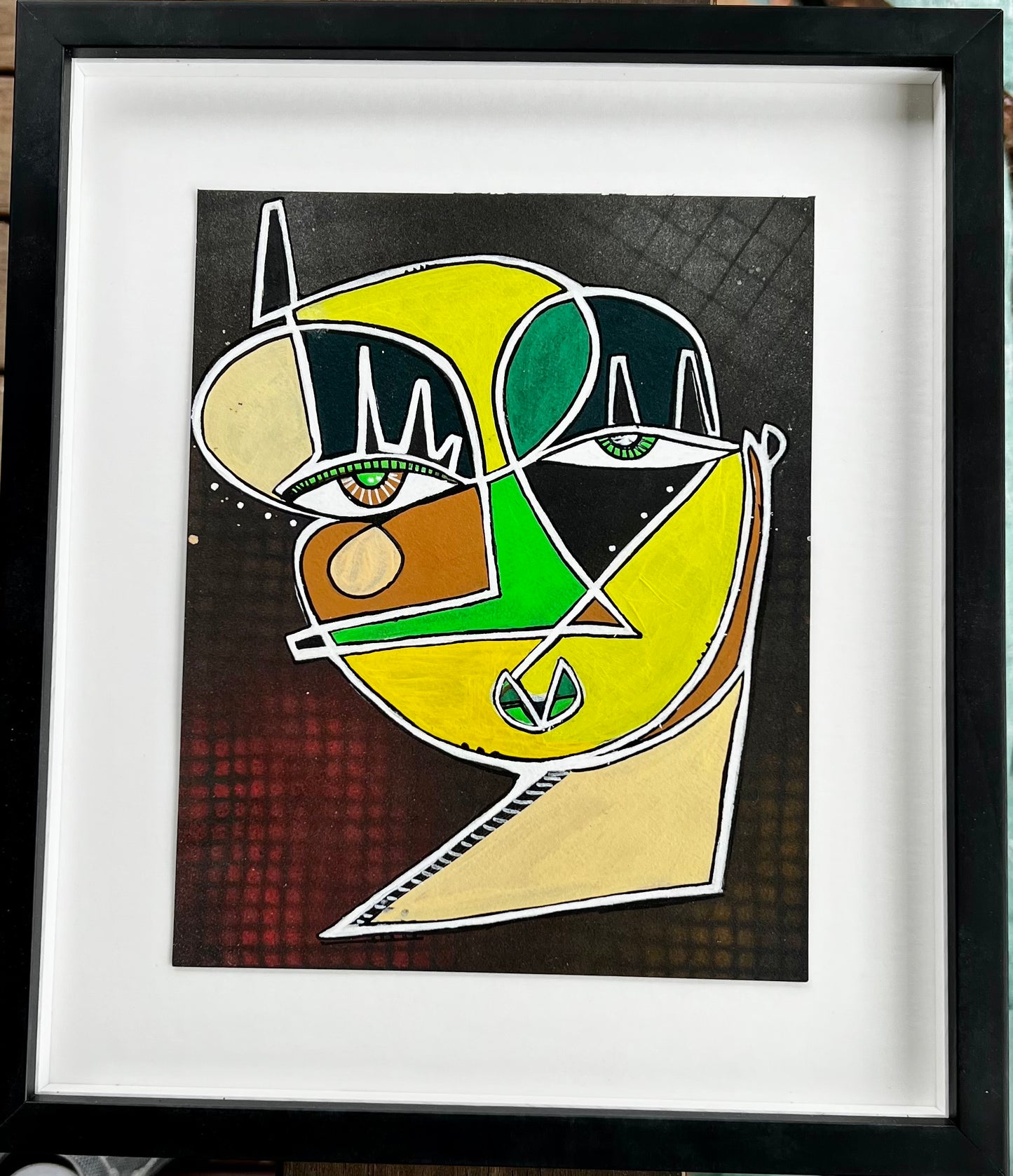 Work 6 Joel Blenz X AM Collaboration Series, 2024 Acrylic and spray paint on paper | 9" × 12" | Framed