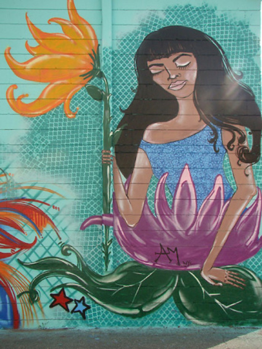 Lotus Flower Goddess Mural